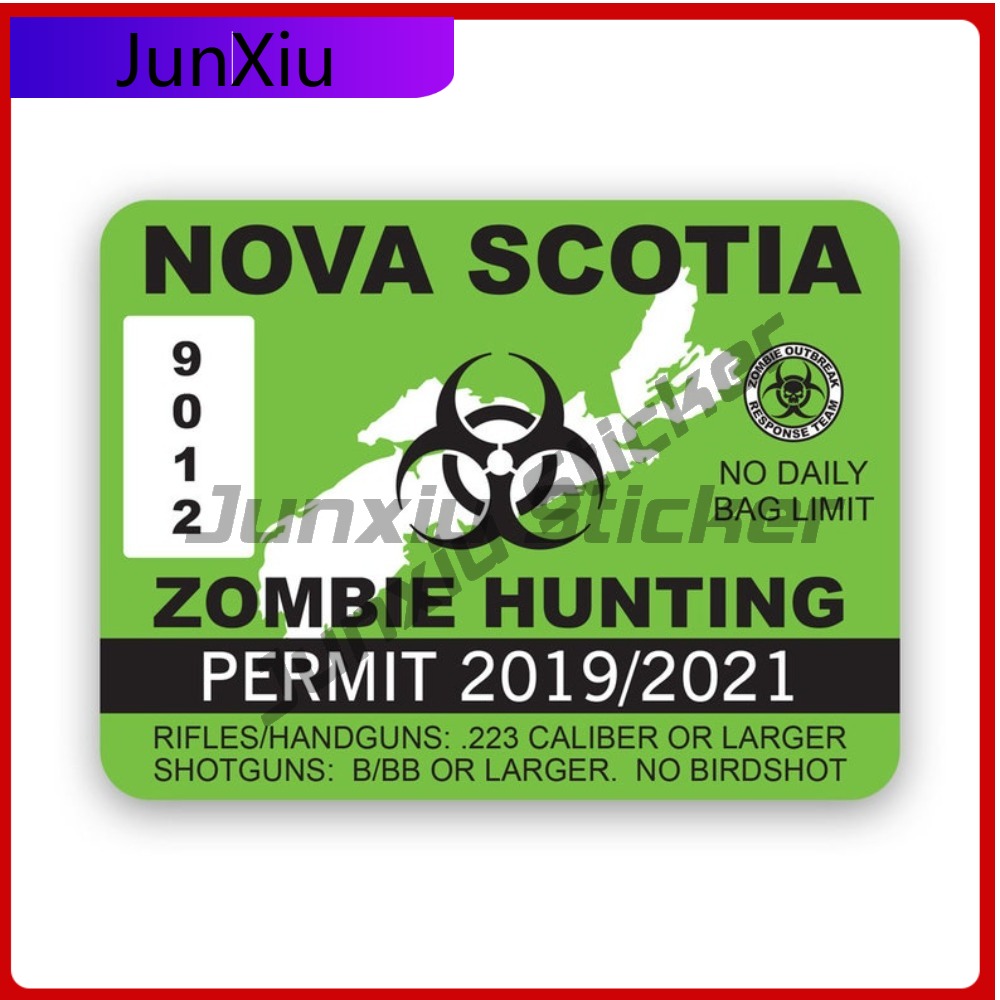 Nova Decor & Lighting Vase - Nova Scotia Zombie Hunting Permit Sticker