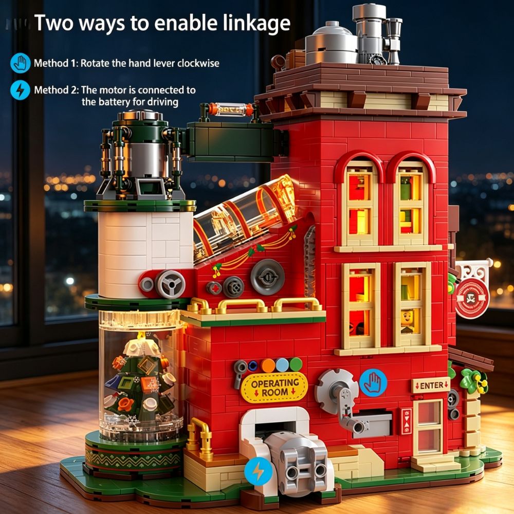 Home Decor Lighting Brands - KAVOWORLD 2775PCS Christmas Gift Factory Building