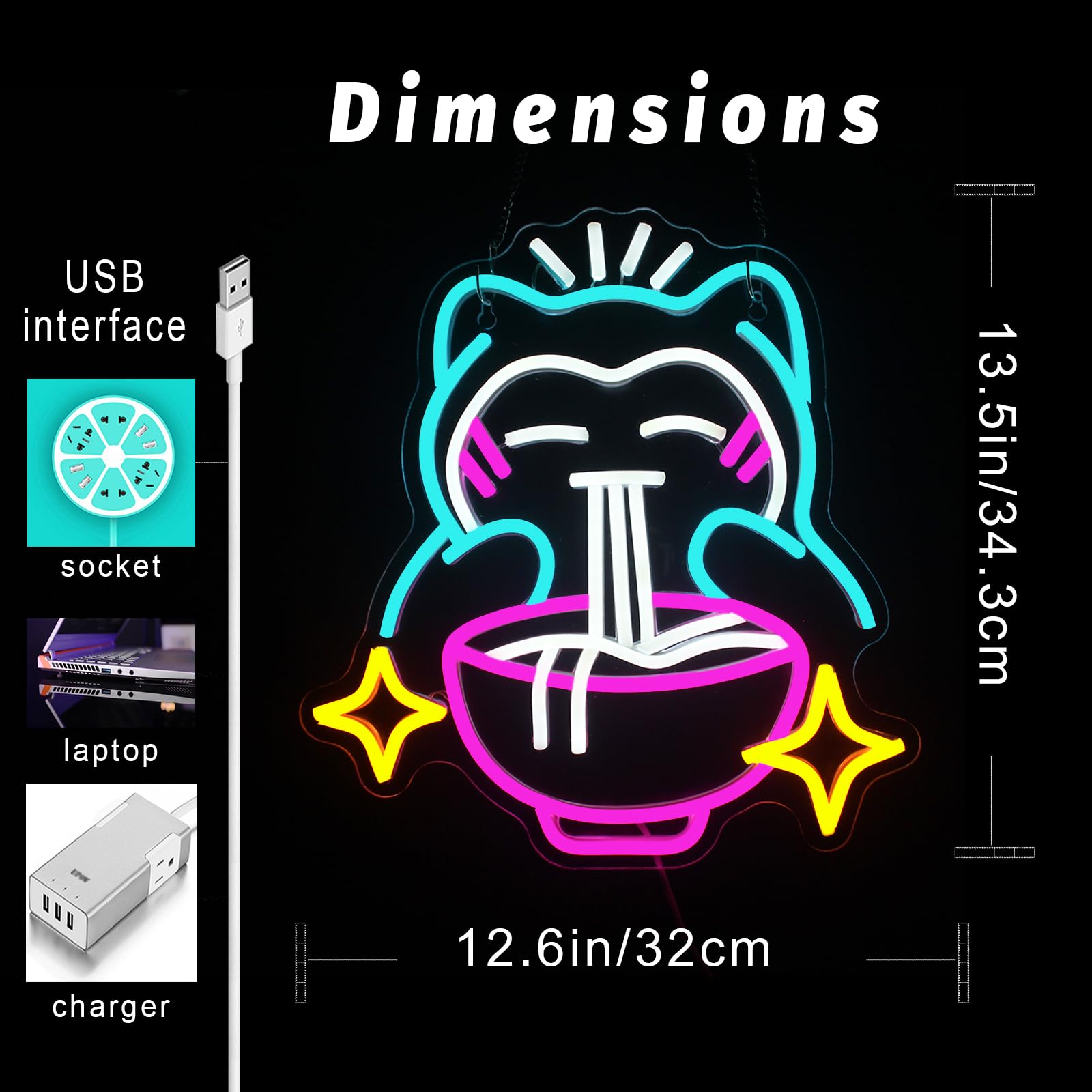 LED Ramen Neon Light - Cute Be - đánh giá và giá Restaurant Lighting Decoration
