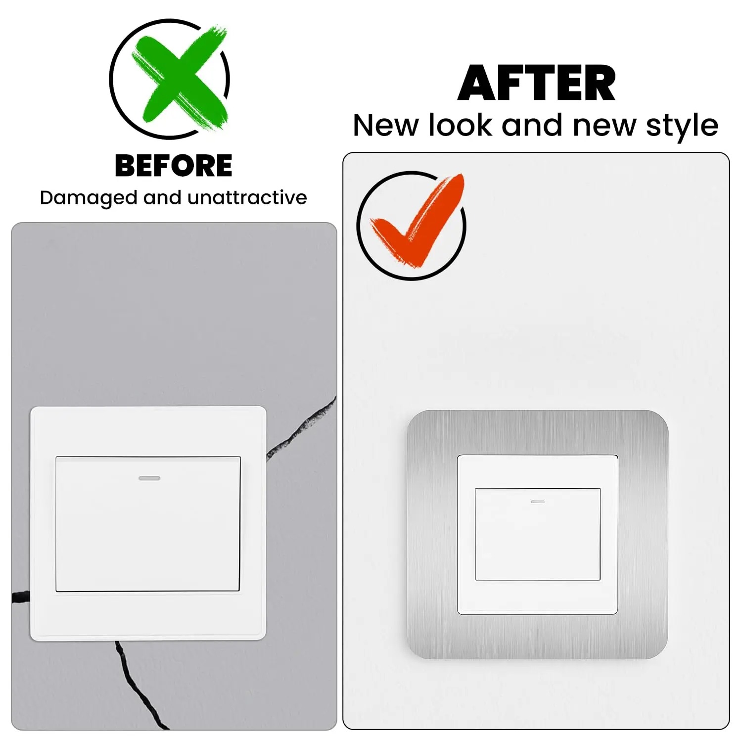 4pcs Silvery Self-Adhesive Lig - đánh giá và giá Decor Lighting Uk