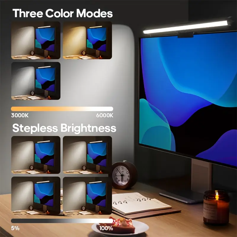 RGB Monitor Light Bar Strip Ey - đánh giá và giá Touch Dimmer Lamp