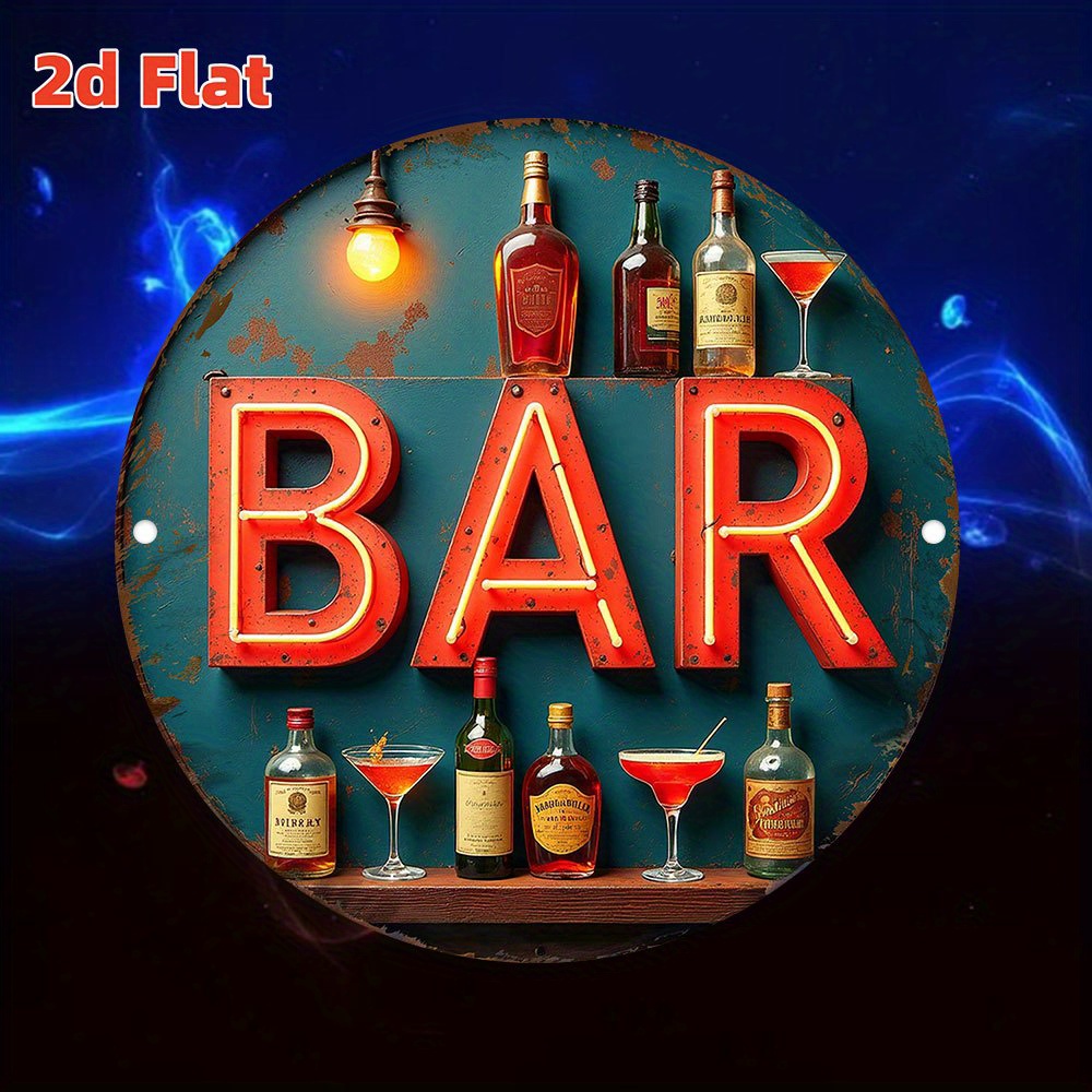 2D Metal Sign, Vintage Neon Ba - đánh giá và giá Vintage Lighting Decor