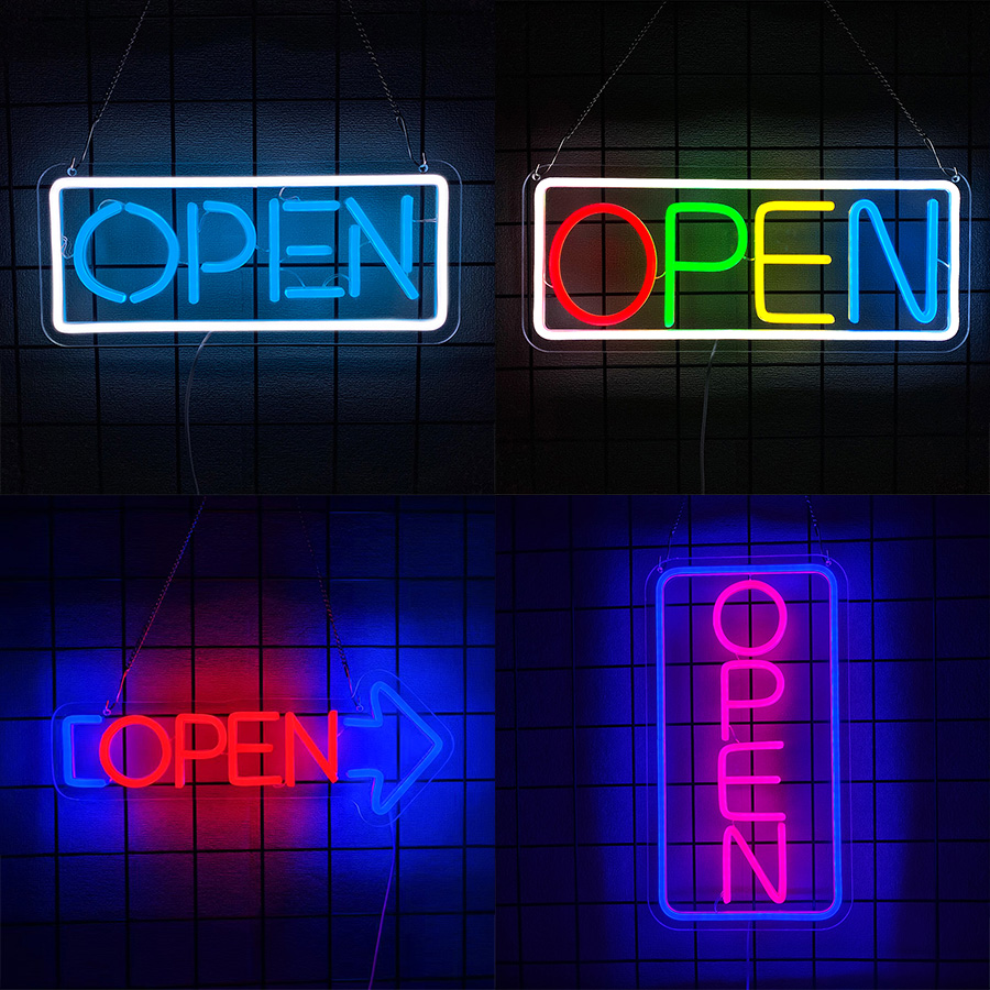 Open Series Neon Sign For Wall - đánh giá và giá Restaurant Lighting Decoration