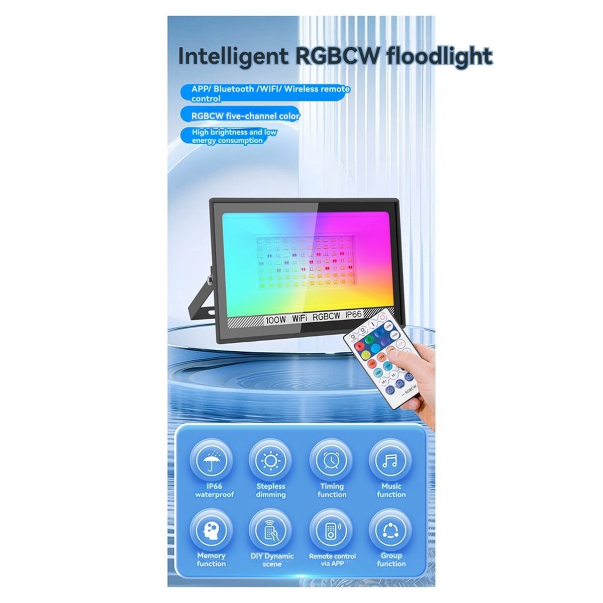 Nices 100W RGBCW LED Flood Lig - đánh giá và giá Decor Lighting Uk