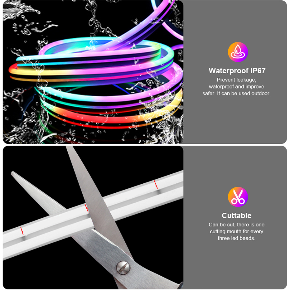 12V RGBIC LED Neon Light Strip - đánh giá và giá Decor Lighting Uk