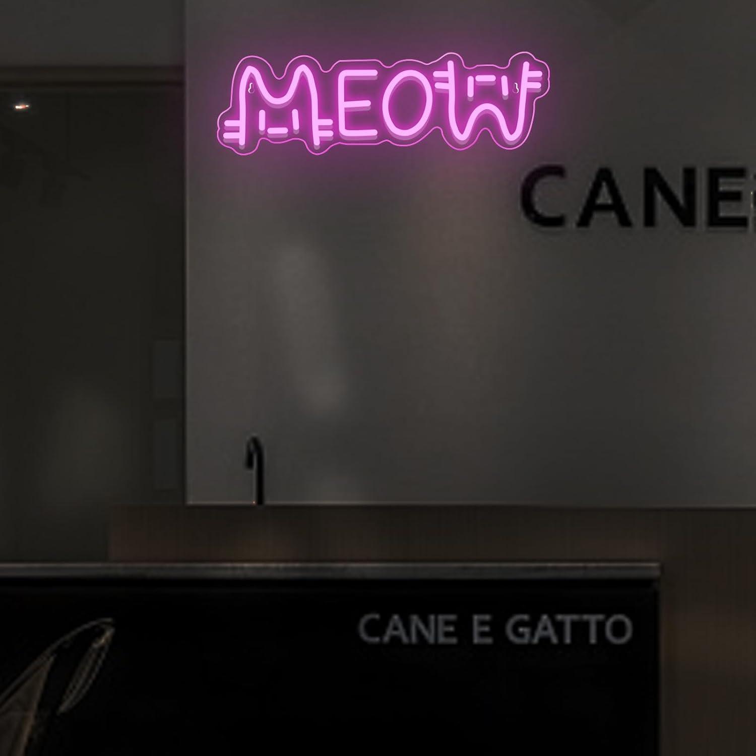 Meow Neon Sign Cat USB Powered - đánh giá và giá Restaurant Lighting Decoration