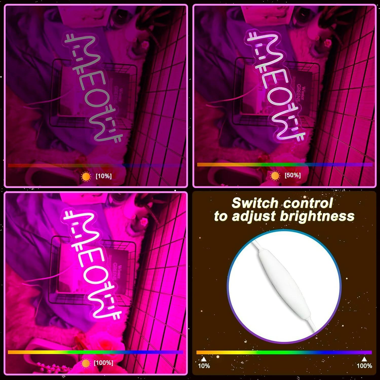 Meow Neon Sign Cat USB Powered - đánh giá và giá Restaurant Lighting Decoration