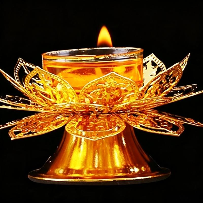 Tea Light Holder Gold Lotus De - đánh giá và giá Vintage Lighting Decor