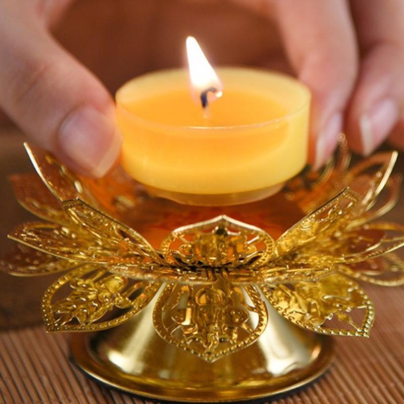Tea Light Holder Gold Lotus De - đánh giá và giá Vintage Lighting Decor