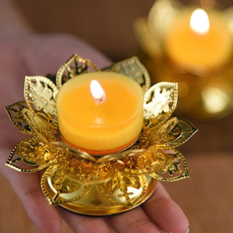 Tea Light Holder Gold Lotus De - đánh giá và giá Vintage Lighting Decor